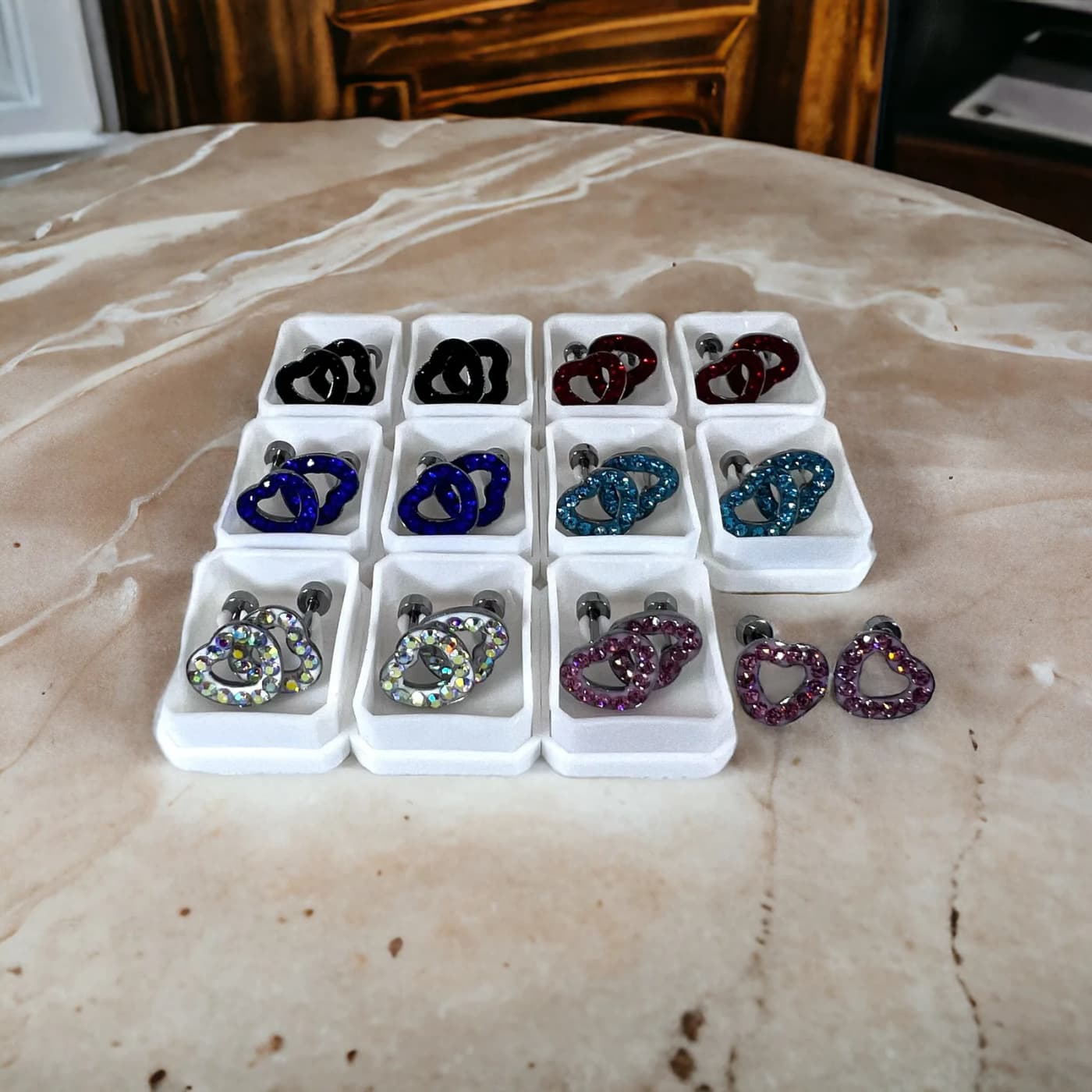 pack 24 abridores corazon brillante color