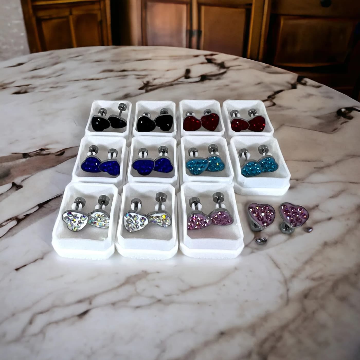 pack 24 abridores corazon brillante color