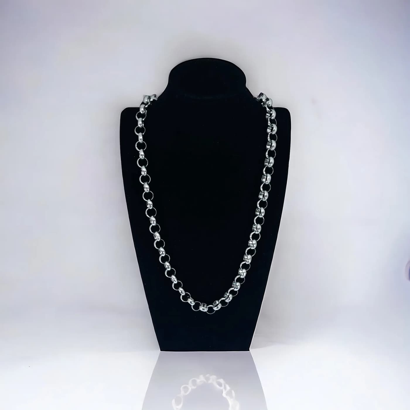 cadena plata (9.0 - 60cm) circulo