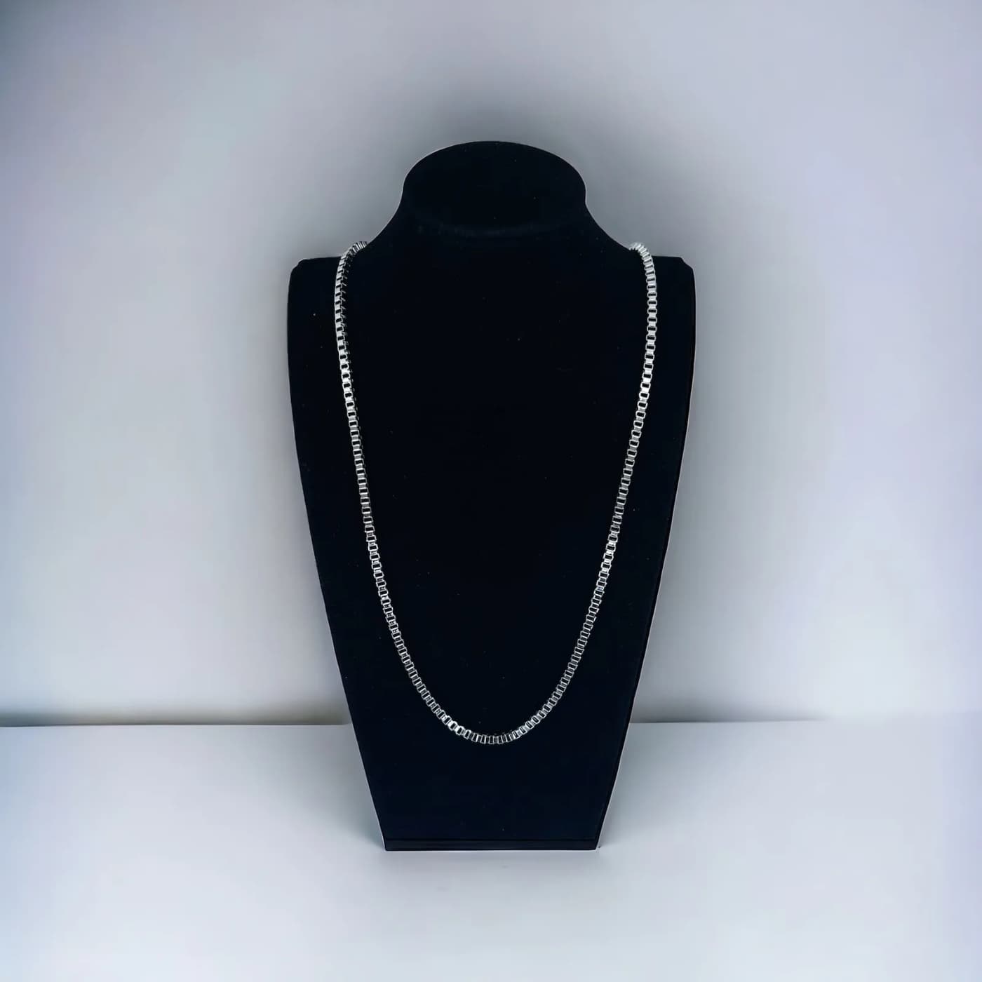 cadena plata (3.0 - 60cm) cuadrado