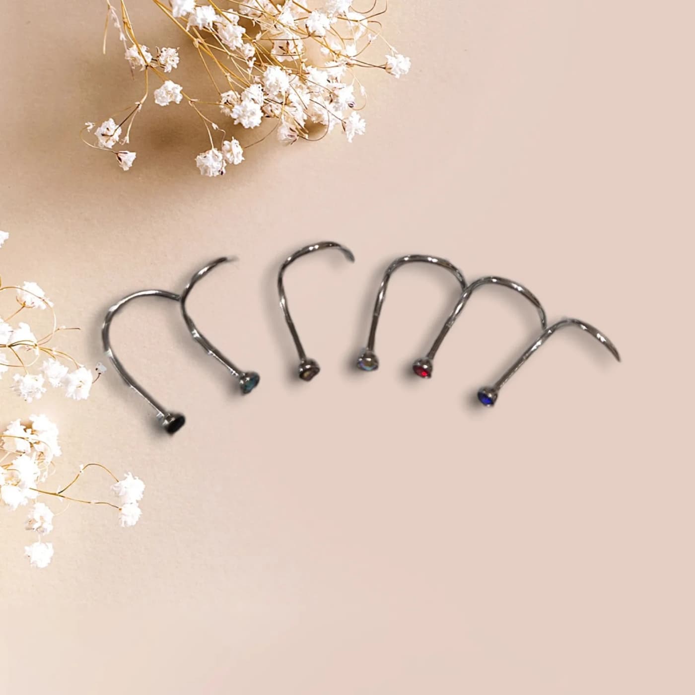 piercing para nariz colita chancho p 6tira