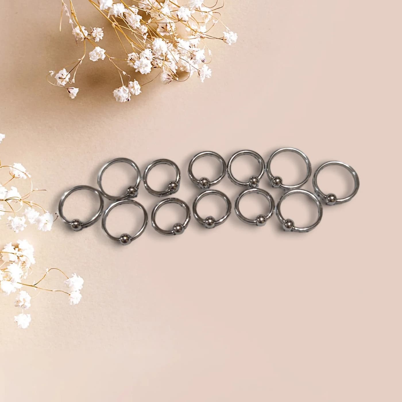 piercing para nariz argolla bolita p 12tira
