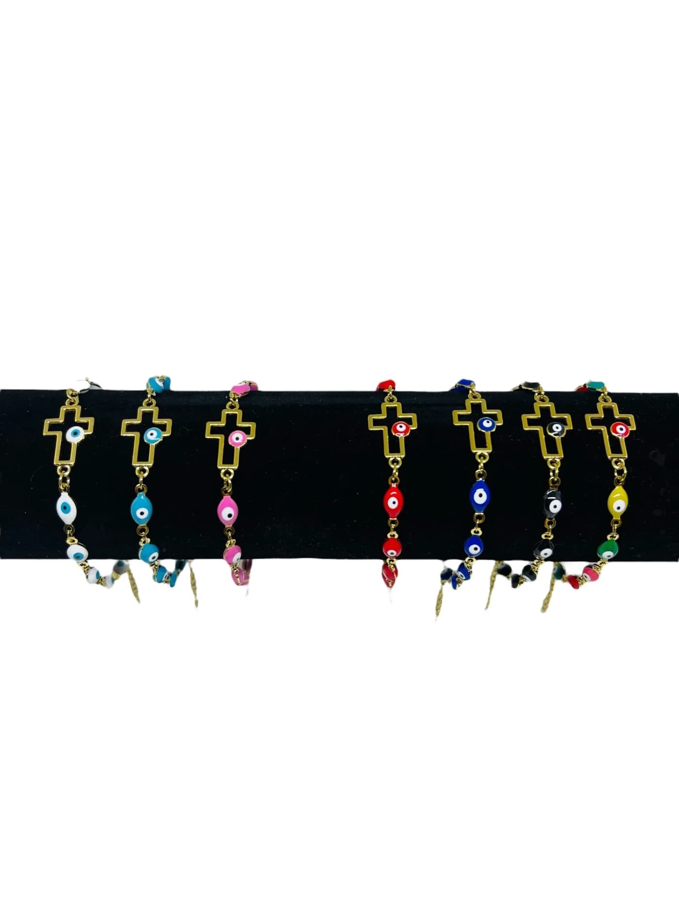 pulsera de ojoturco con curz do