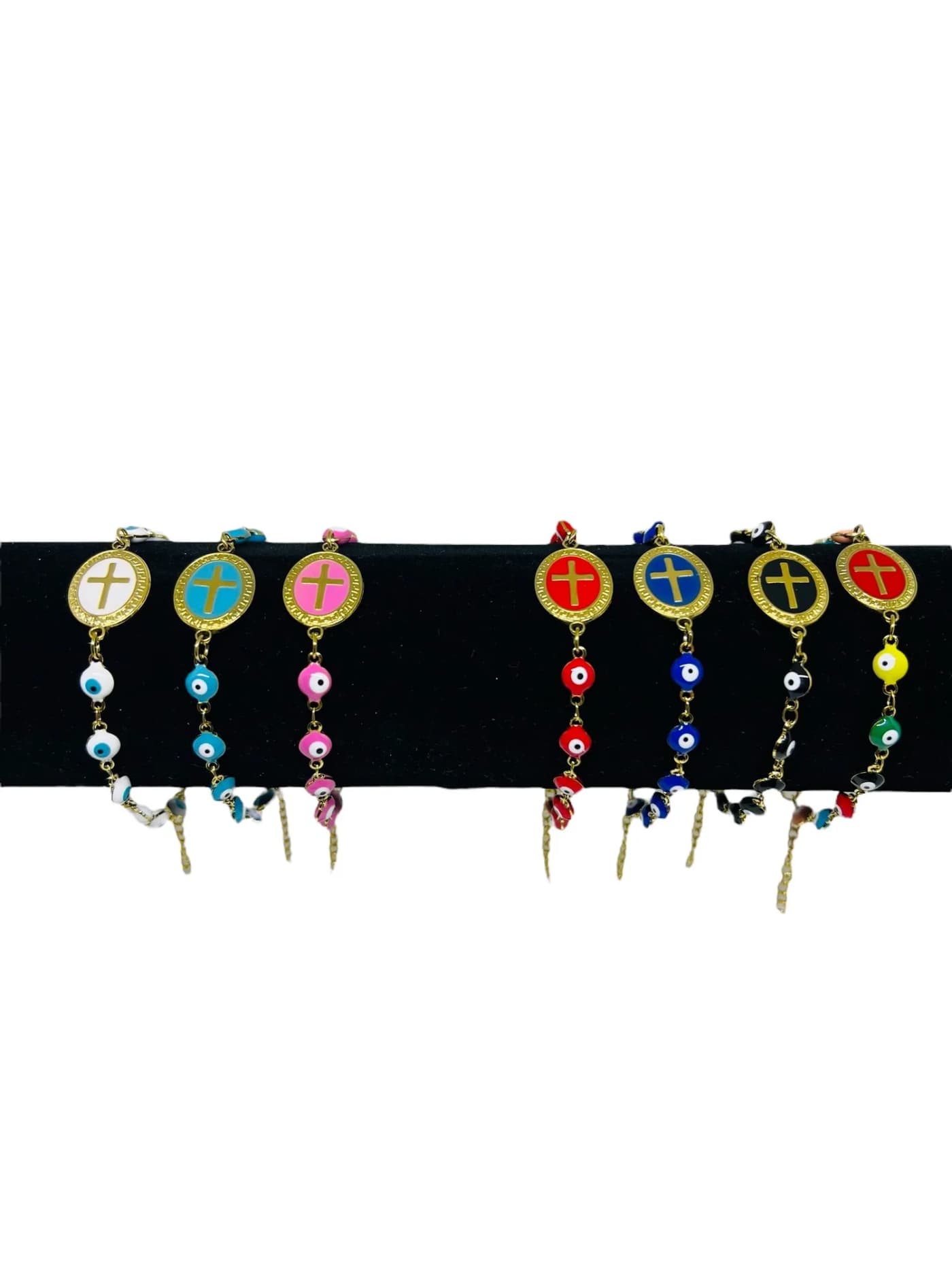 pulsera de ojoturco con curz do
