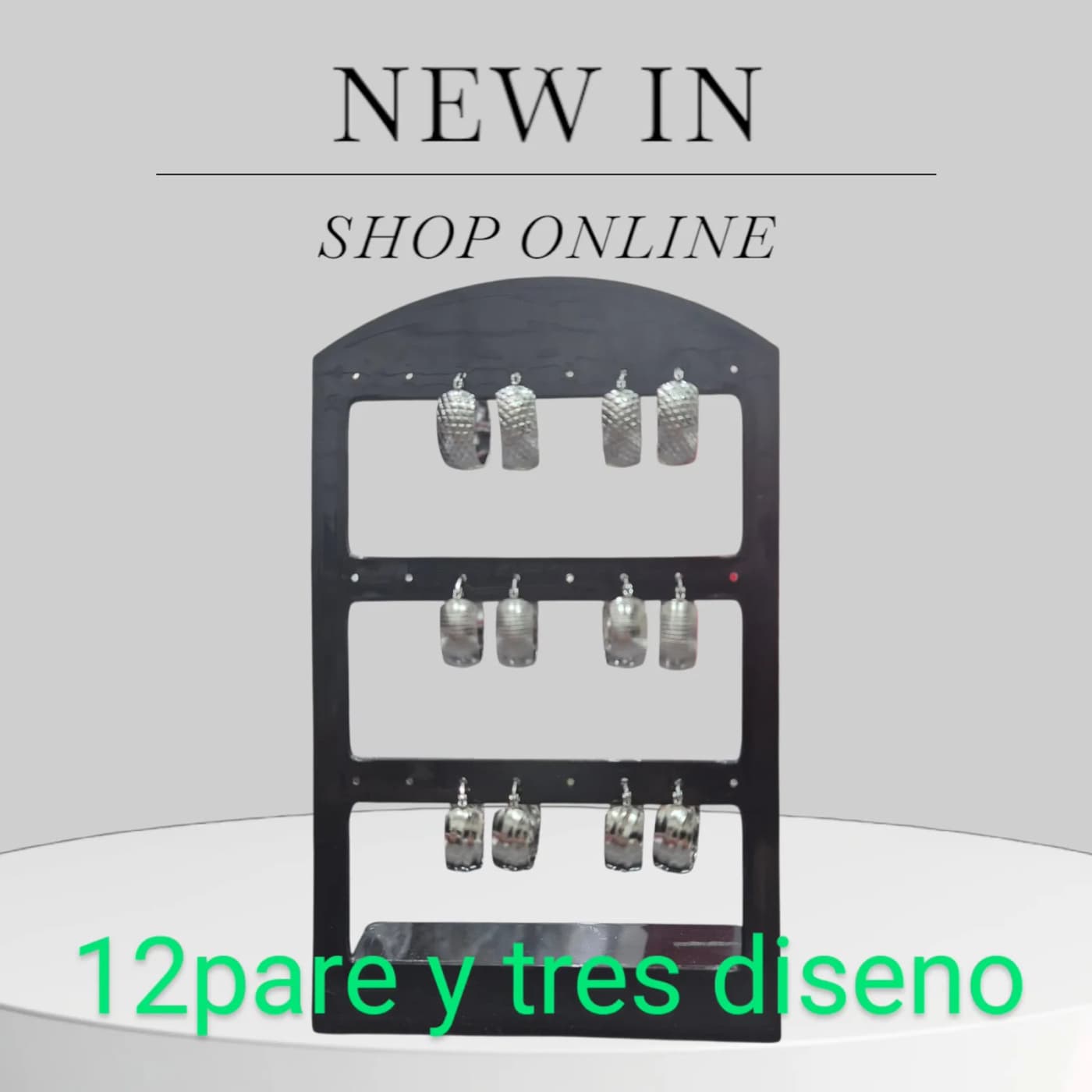 Argolla con Diseno 12pare 9*20mm pleteado