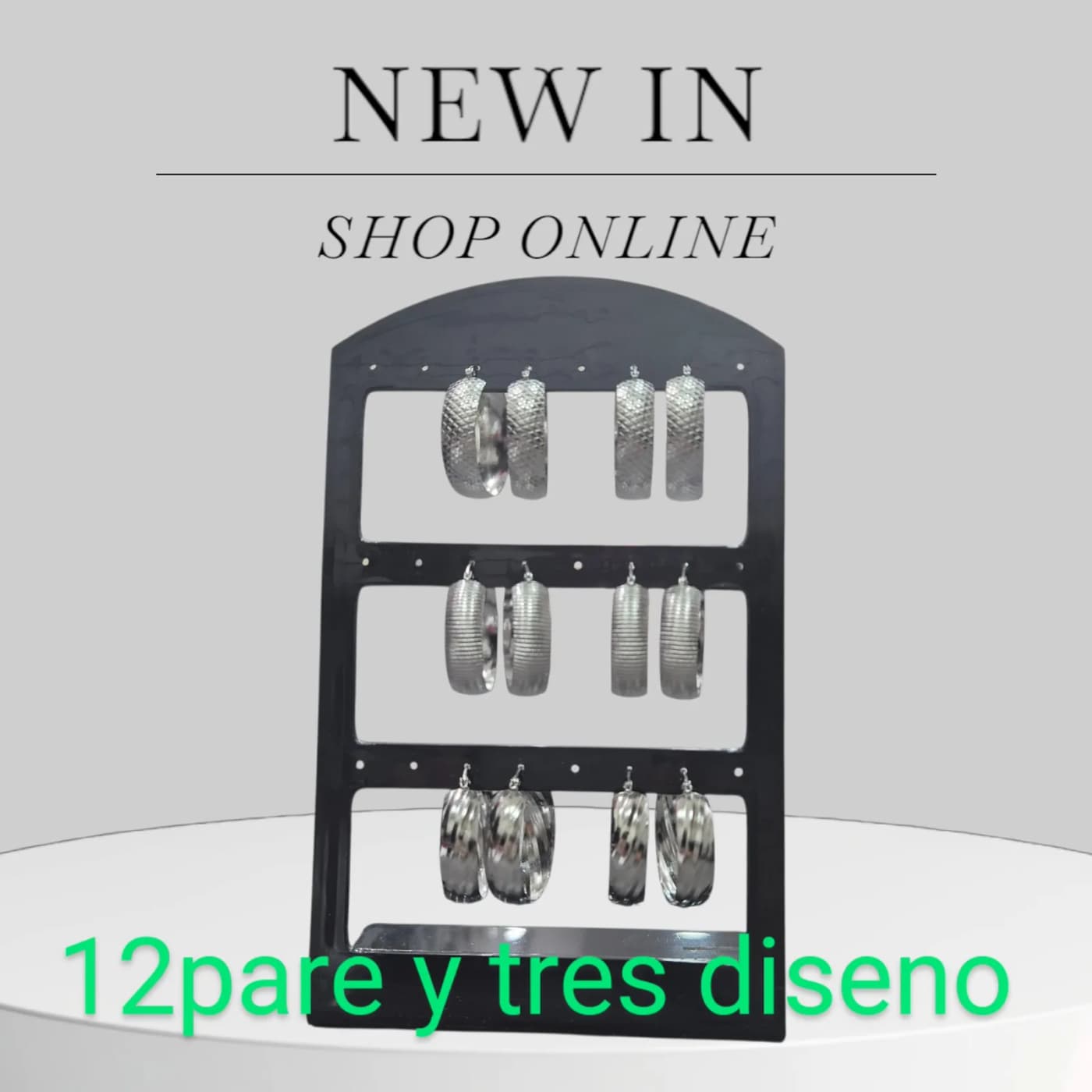 Argolla con Diseno 12pare 9*30mm pleteado