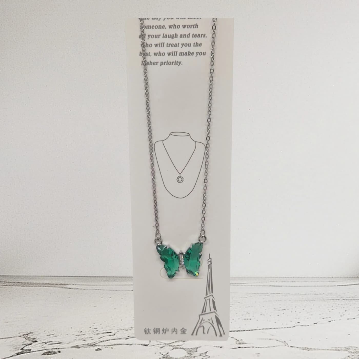 collar de mariposa p