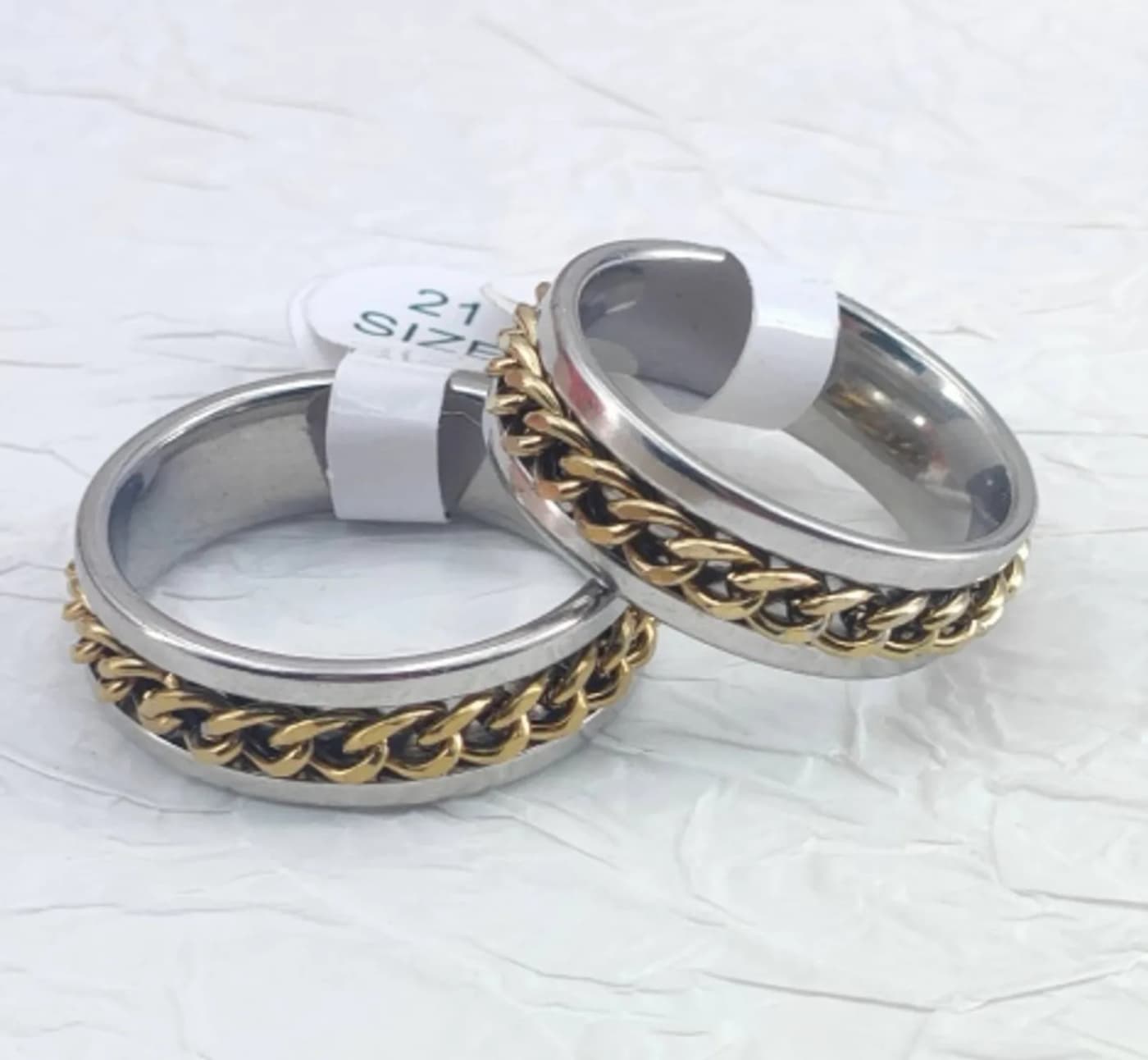 anillo de giratorio pleteado con dorado 36 #17 - #22
