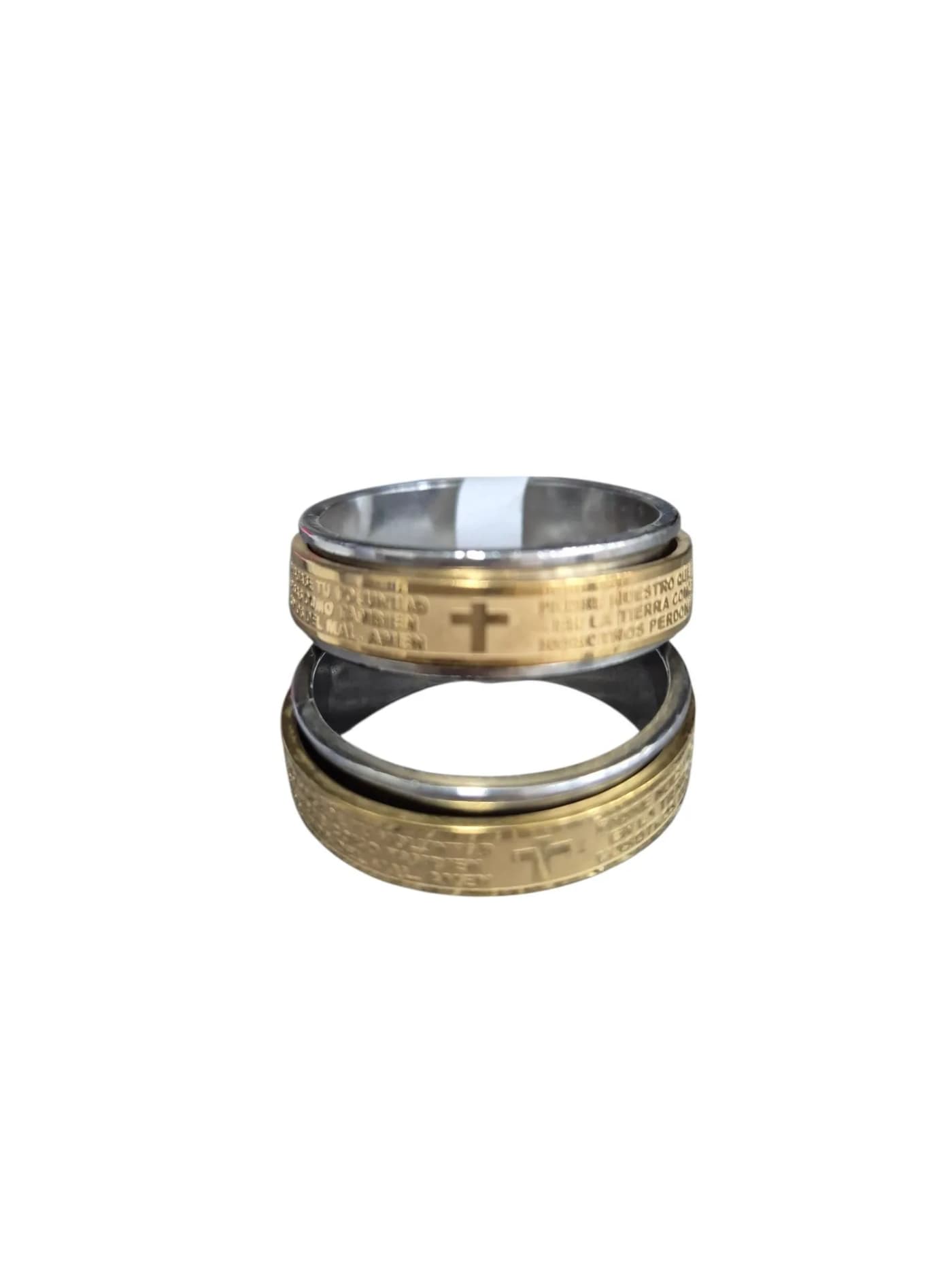 anillo de jesus 36 dorado giratorio #17 - #22