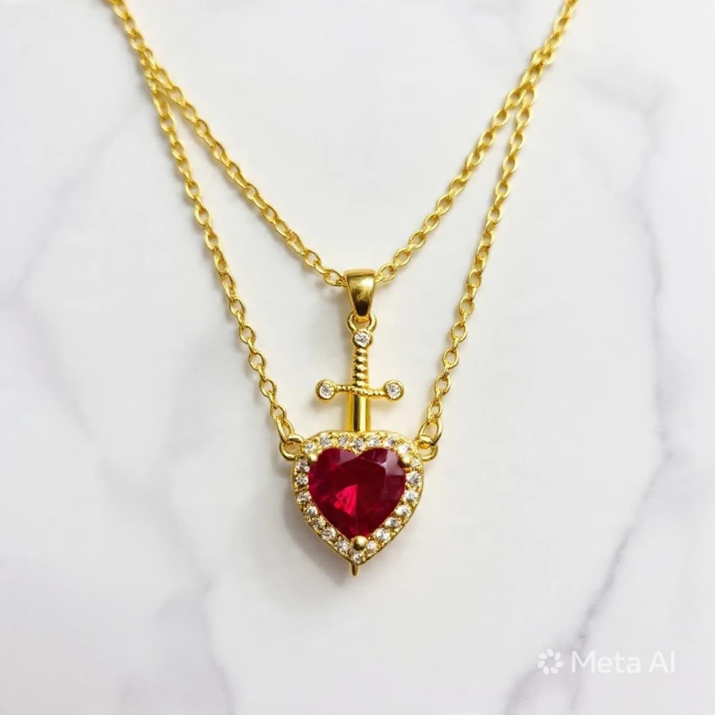 collar de compartir do y rojo