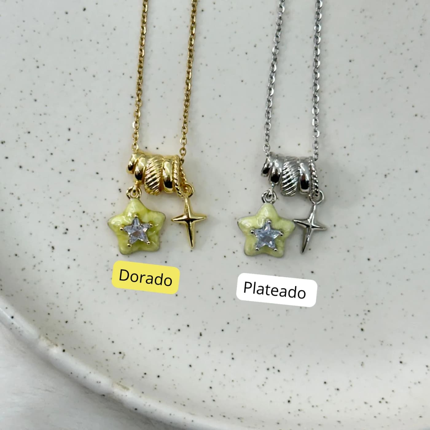 Collar estrella y cruz