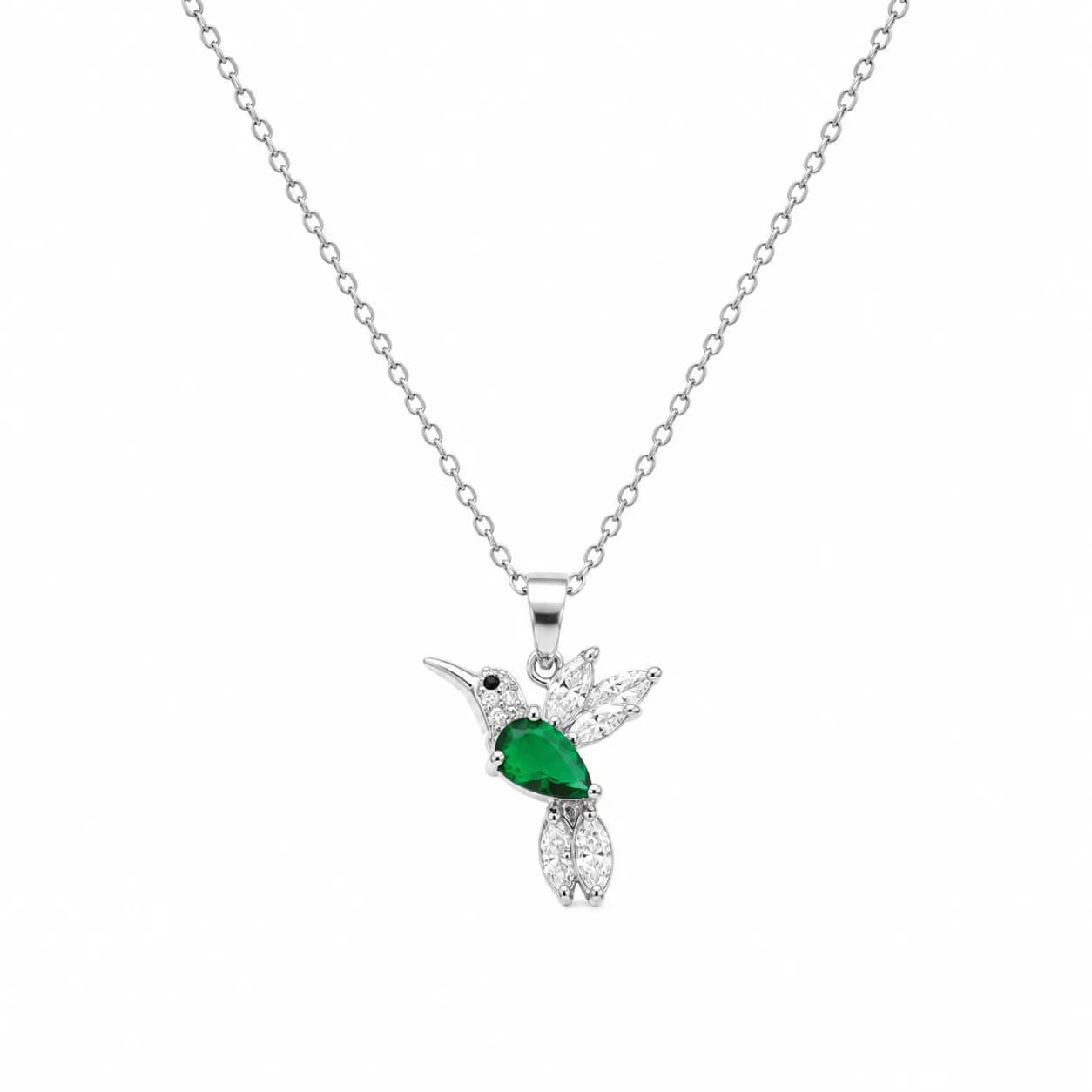 Collar colibri verde