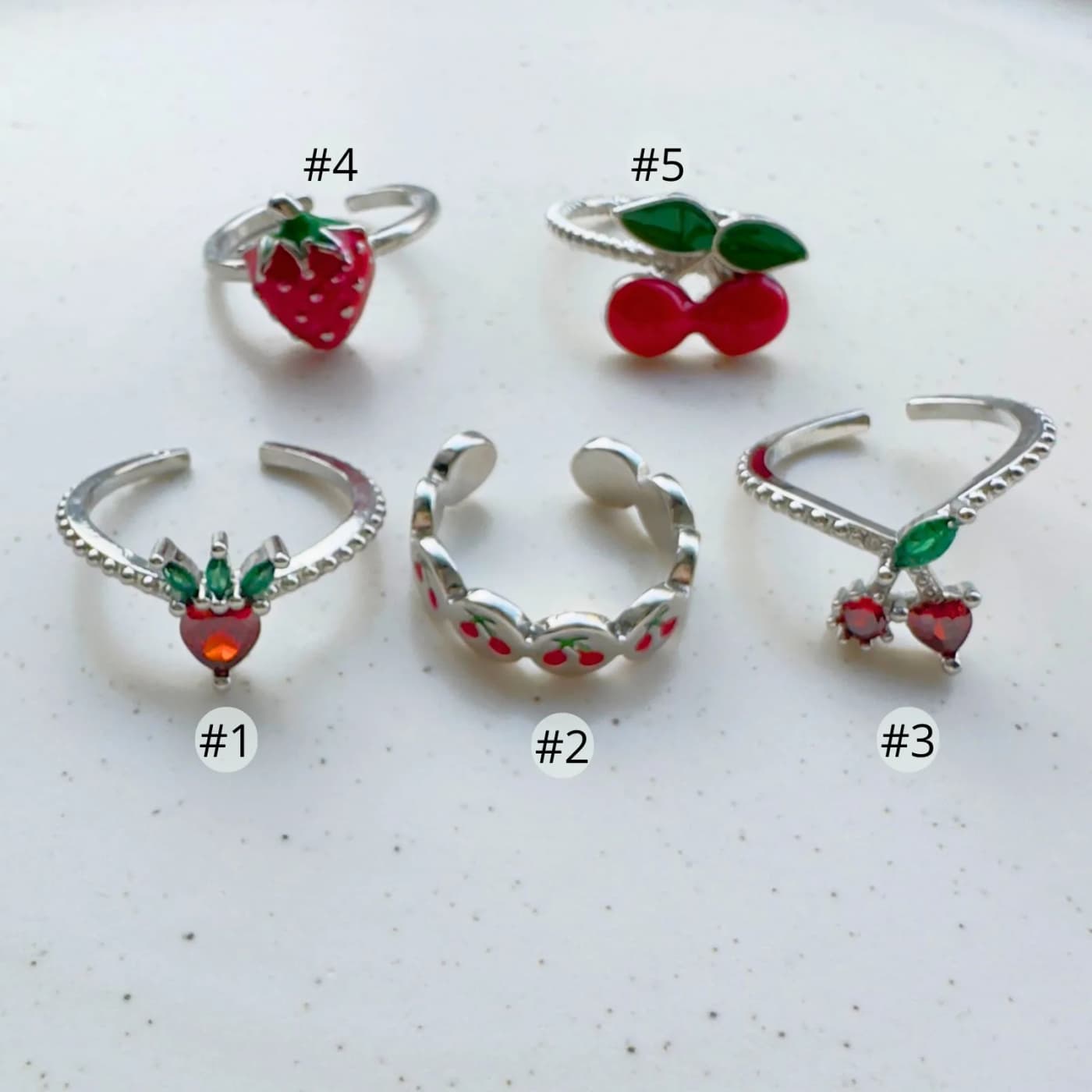 Anillo cereza, frutilla