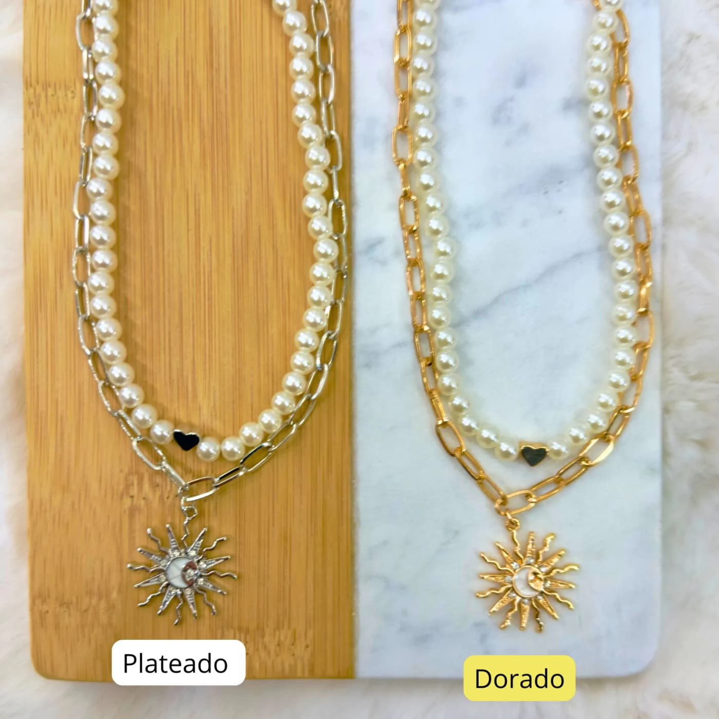 Collar doble con sol