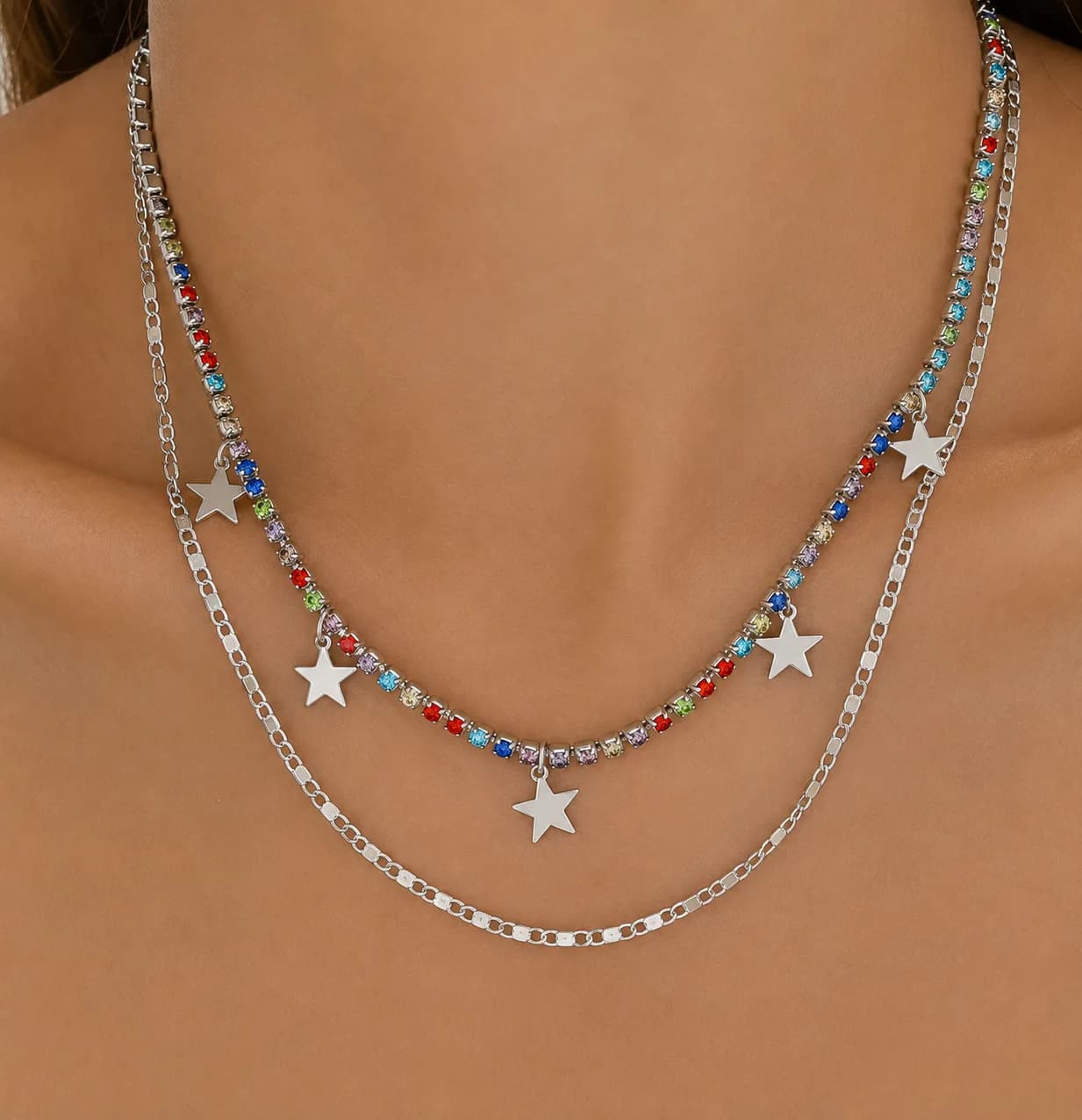 Collar coble con estrellas