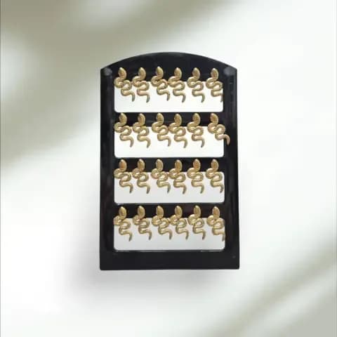 Aros serpiente dorado x12